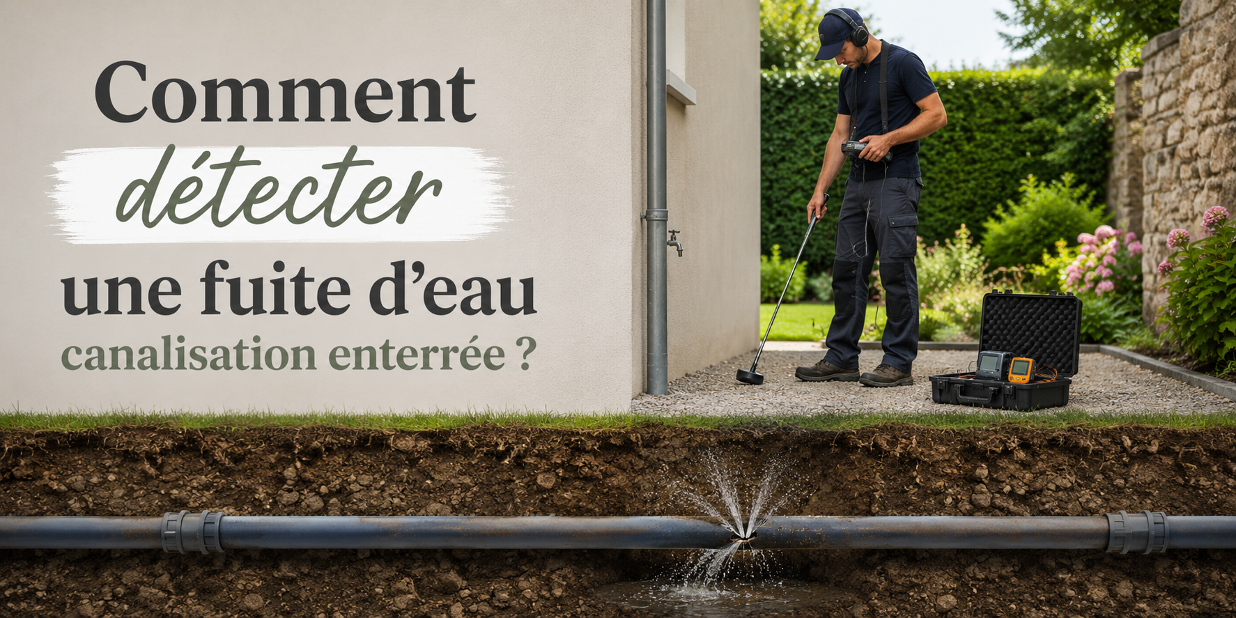 Comment détecter une fuite d'eau sur canalisation enterrée ?